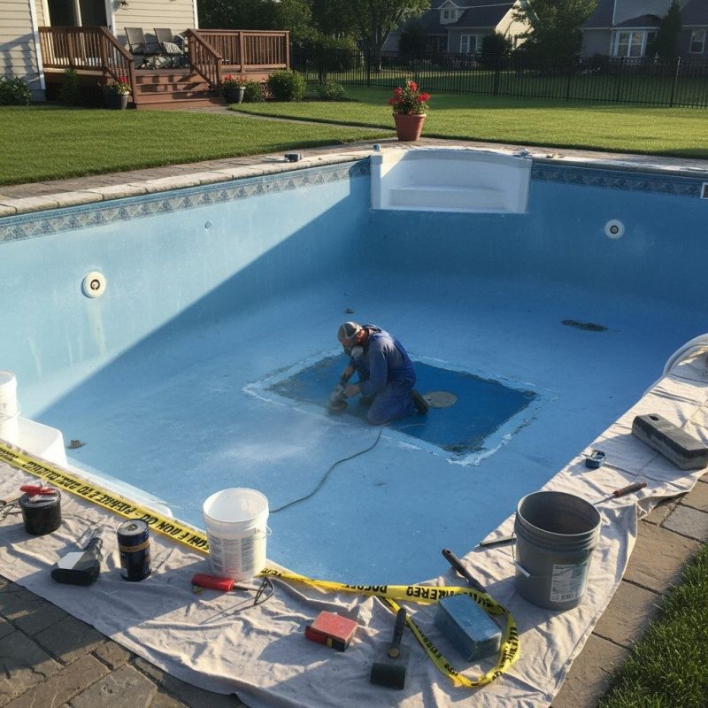 Local Fiberglass Pool Repair pros at work